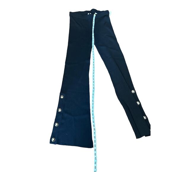 NWT GOOD AMERICAN Plaited Rib Flare pull on Pants SIZE 4 STRETCH retro chic - Picture 12 of 16